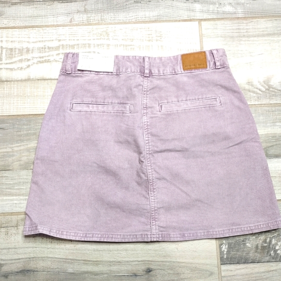 American Eagle Hi-Rise A-Line Skirt Lavender Corduroy Mini - Picture 5 of 9